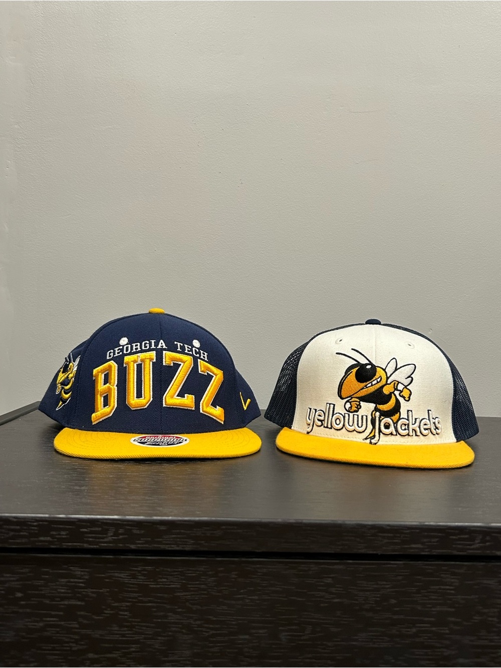 Georgia Tech Buzz & Yellow Jackets Two-Pack Snapback Hats - Navy & Gold